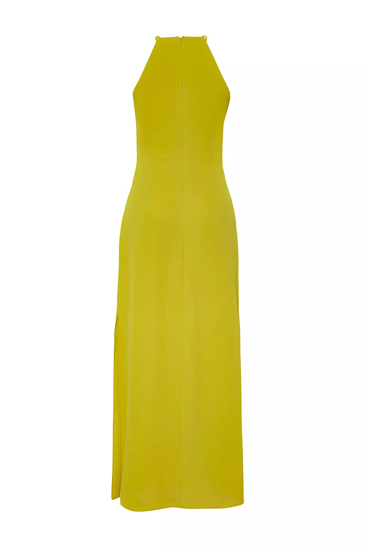 Oil Green Plain A Cut Maxi Woven Dress TWOSS23EL02238