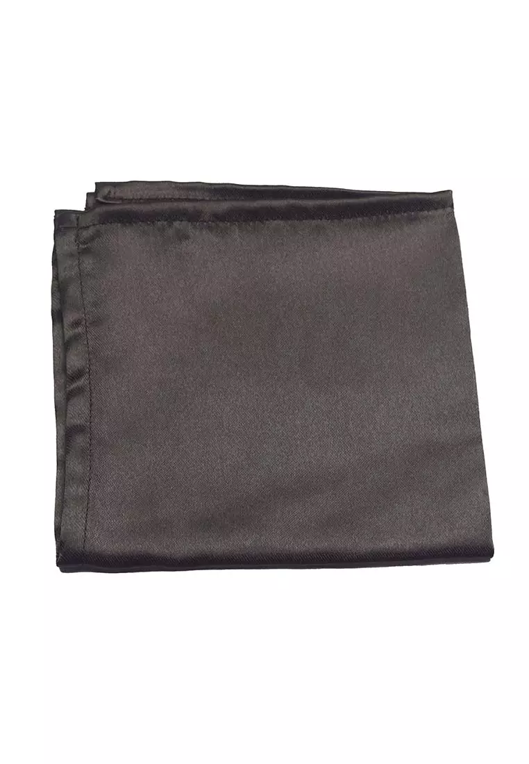 Houseofcuff Dasi Kupu Bowtie Pocket Square Saputangan Midnite Grey A09
