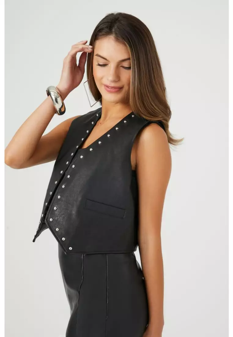 Leather vest womens forever 21 hotsell