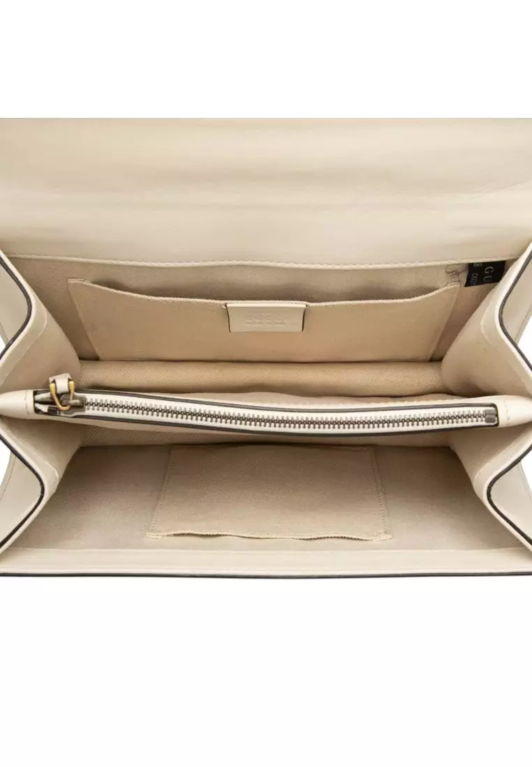 Pre-Loved Gucci Medium Leather Bamboo Dionysus Web Satchel