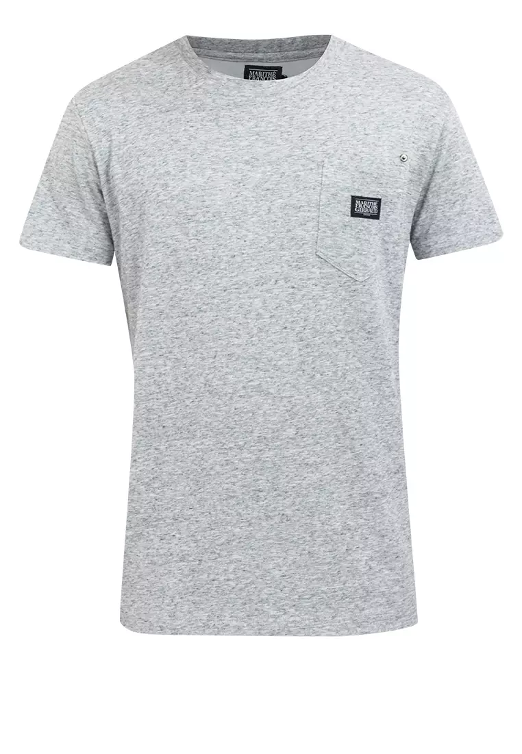 Men's Pocket Slub Tee Top Dye Grey