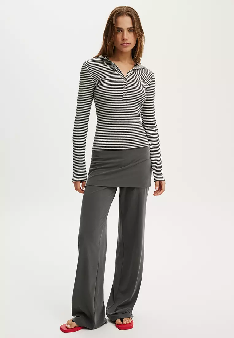 Hooded Blake Henley Long Sleeves Top