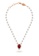 Aquae Jewels pink Necklace Empress Pearls on 18K Gold, Diamonds & Precious Stones - Emerald - Sapphire - Ruby - Onyx - Rose Gold,Ruby,White Pearl 8C4F4ACB624818GS_2