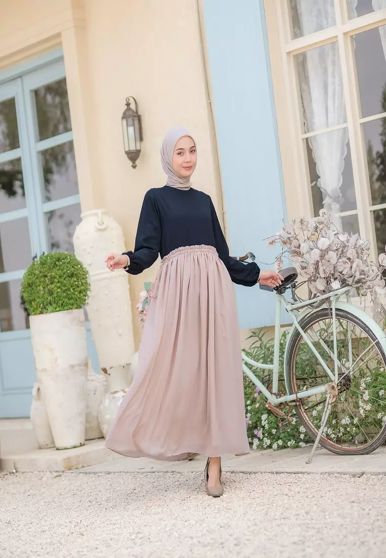Azalea Midi Dress Nude Pink..
