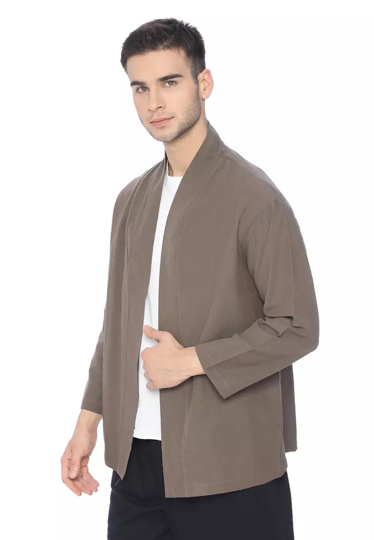 Ryusei Kimono Kata Long Sleeve Brown