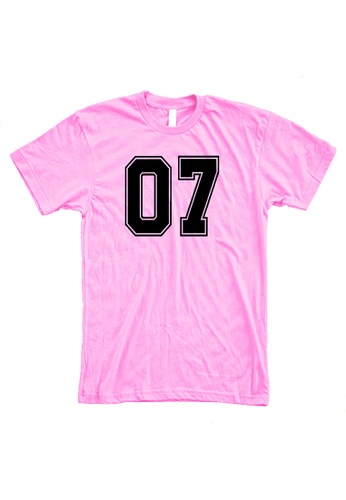 MRL Prints pink Number Shirt 07 T-Shirt Customized Jersey 9039FAA648F0DEGS_1