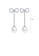 Glamorousky white Fashion Simple Ribbon Tassel Imitation Pearl Earrings with Cubic Zirconia 84477AC7D01B8BGS_2