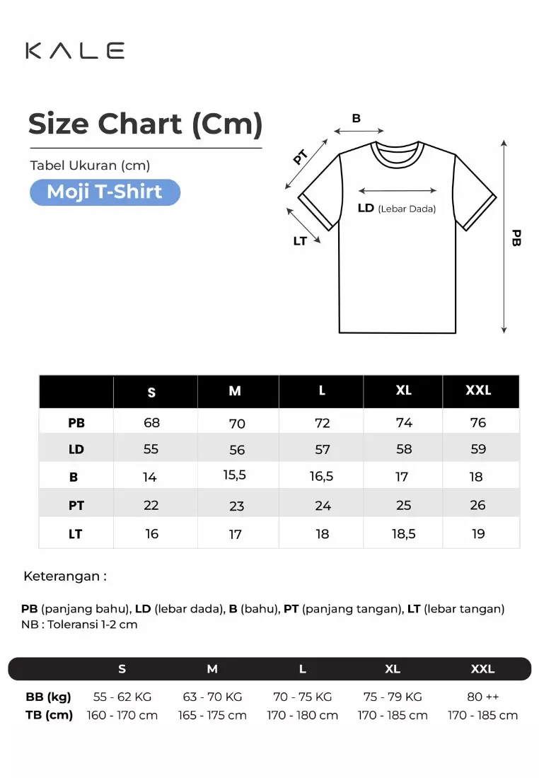 Kale Moji Black "S" / atasan kaos pria / baju kaos pria / kaos basic pria / kaos boxy fit / kaos korea