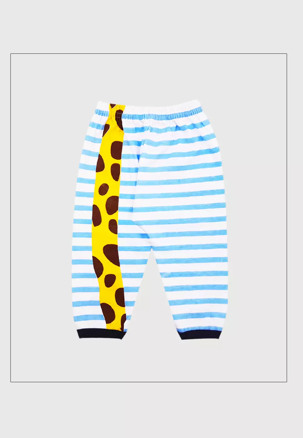 Wakakids Piyama Bayi Anak Laki Laki Usia 0 Bulan Hingga 6 Bulan Setelan Baju Lengan Panjang Motif Giraffe 4086 Hitam