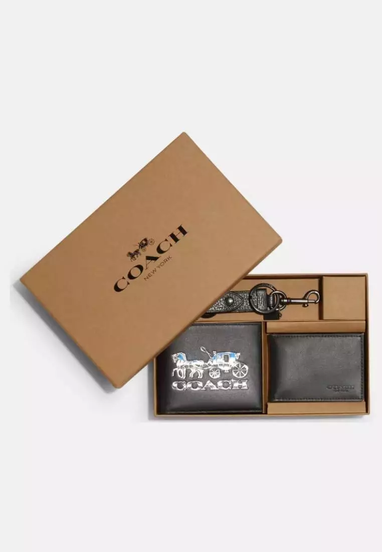 Jual COACH Coach Boxed 3 In 1 Wallet Gift Set With Horse And Carriage ...