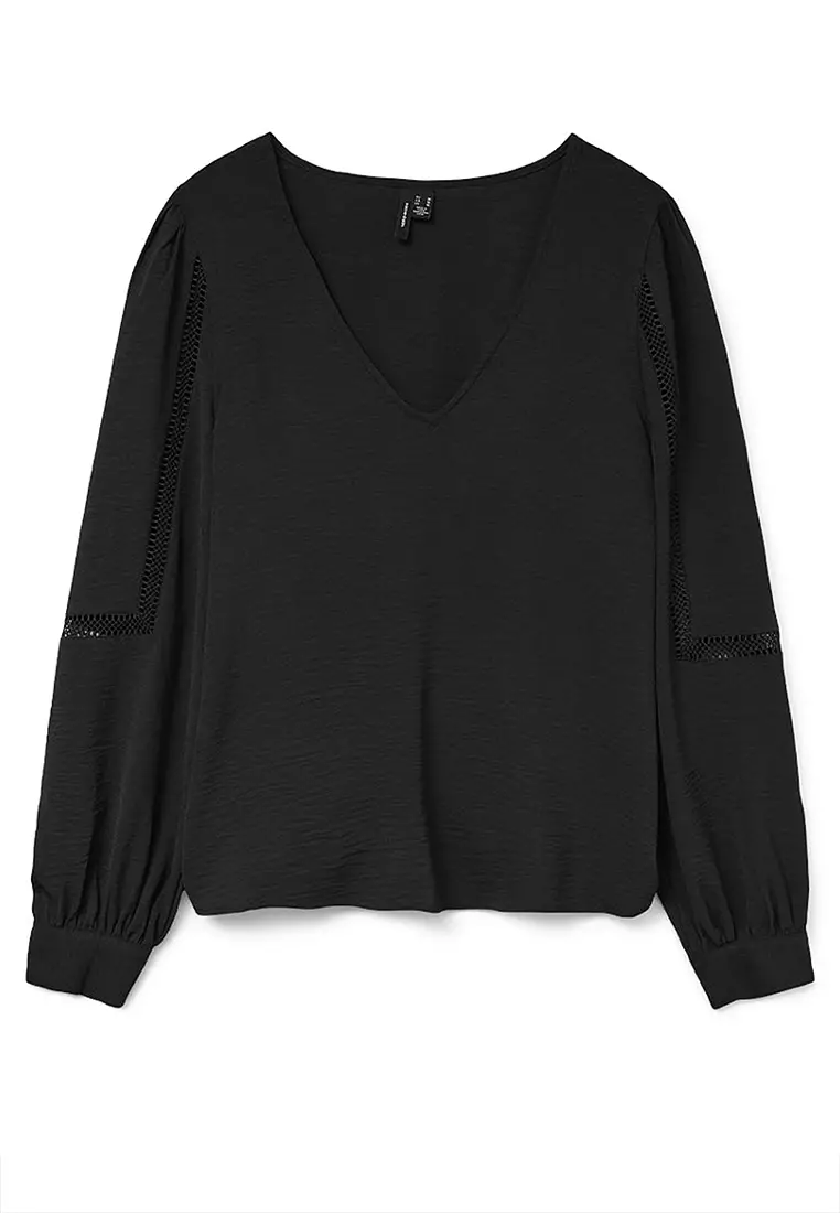 V-Neck Long Sleeves Top