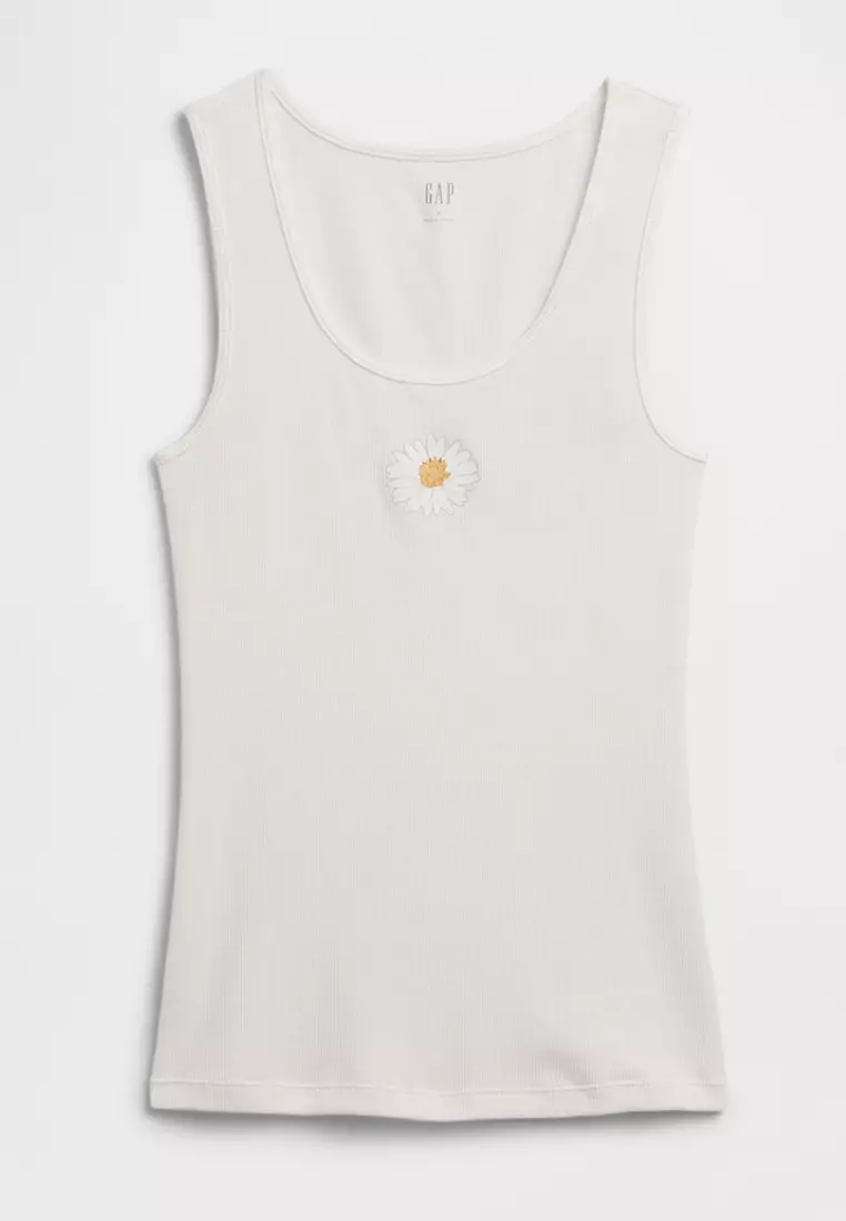 Ribbed Logo Tank Top