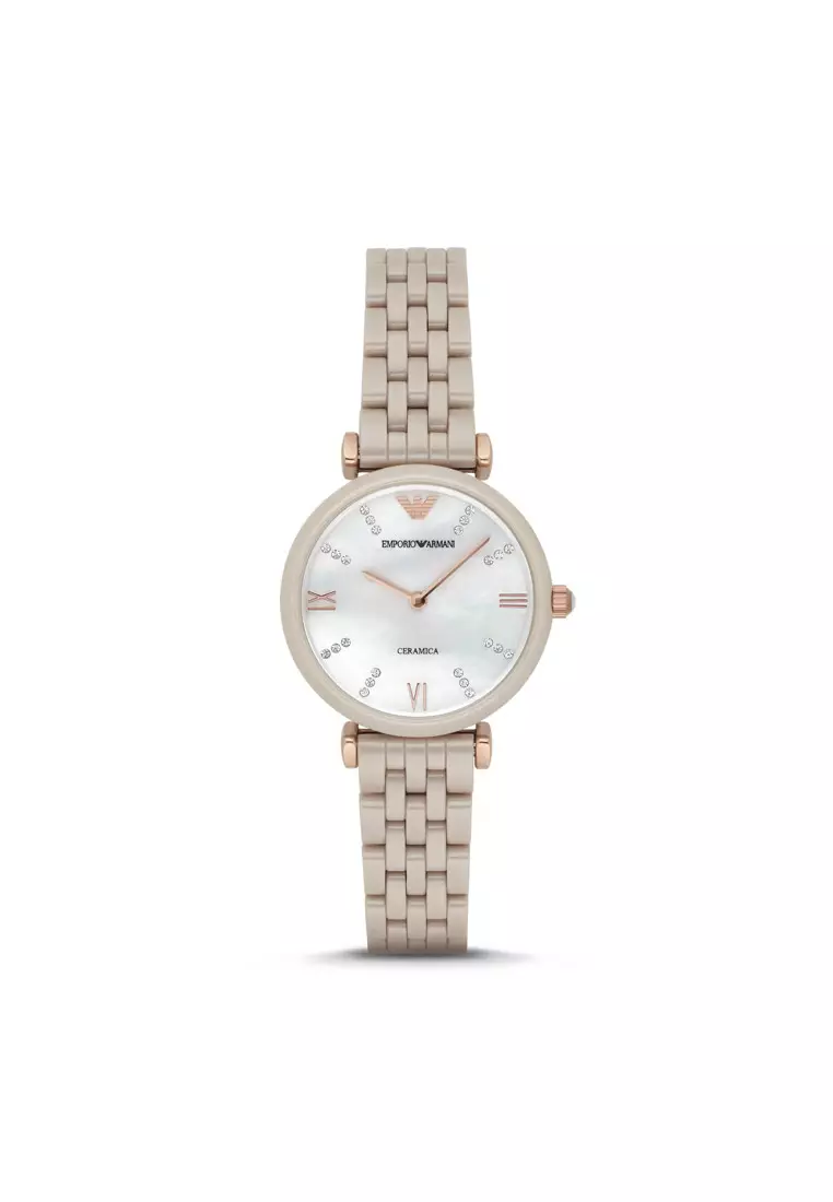Armani ceramic watch women's on sale