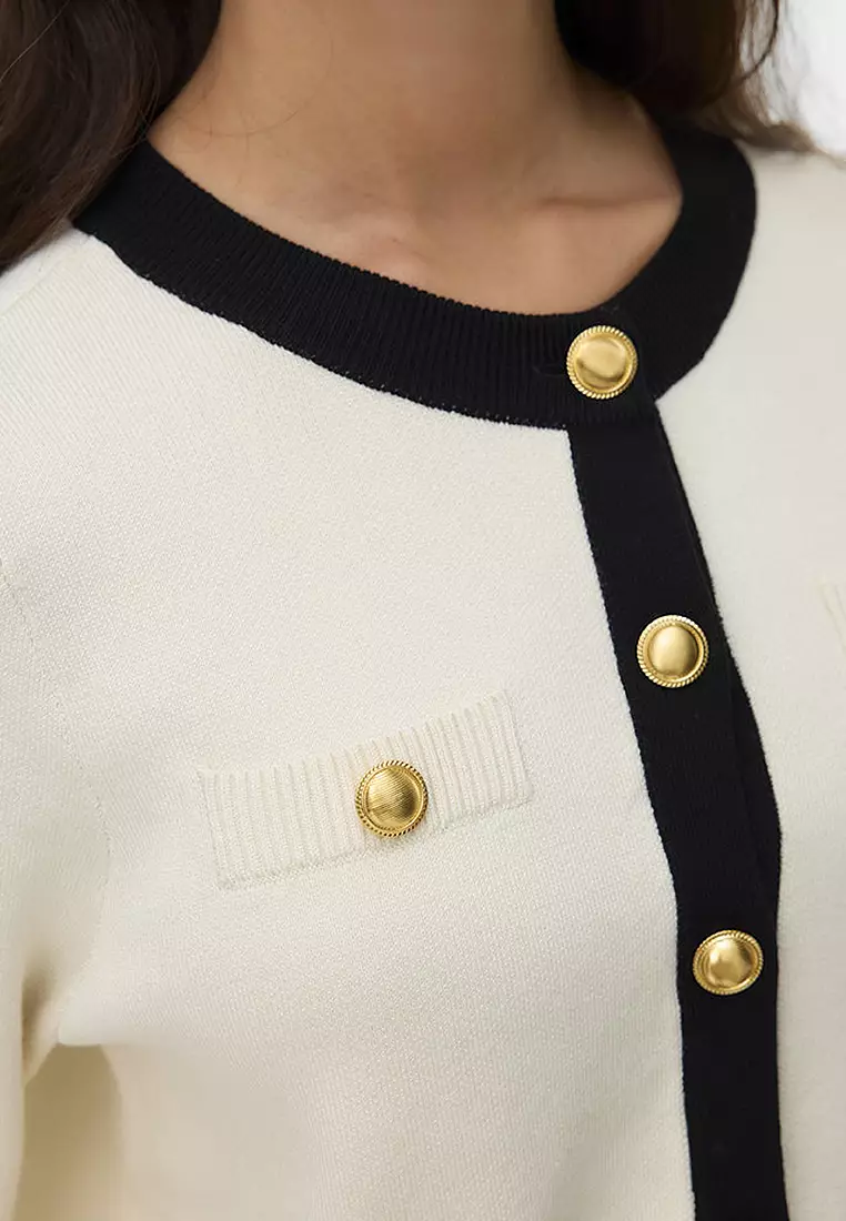 Long Sleeve Round Neck Cardigan