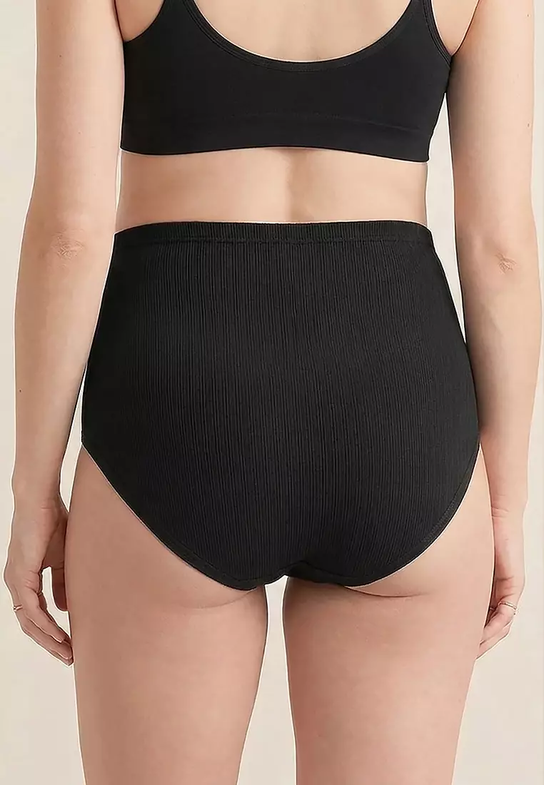 Black 2pcs Pack Maternity Support Panties