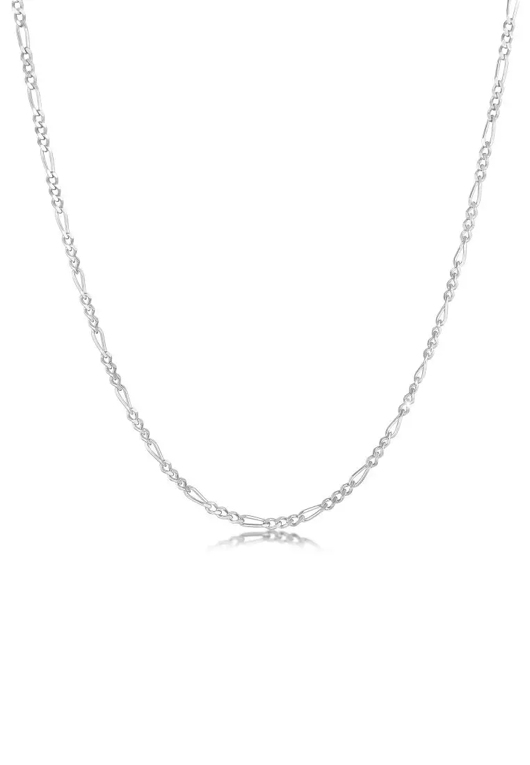 Necklace Men Figaro Chain Basic Massive in 925 Sterling Silver