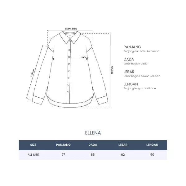 Kemeja Wanita Ellena Blue Pink