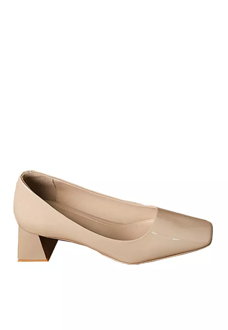 Discount on Twenty Eight Shoes  shoes - SKU: VANSA Simple Square Toe Mid Heel Pumps VSW-H3337-19