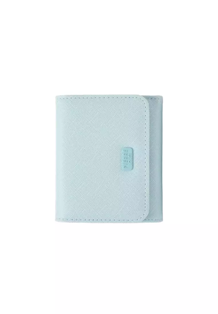 Dompet Wanita Lipat Kecil PIERRE LOUES Nova Wallet Bahan Kulit PU Leather Premium BAEOS ORIGINAL - Blue