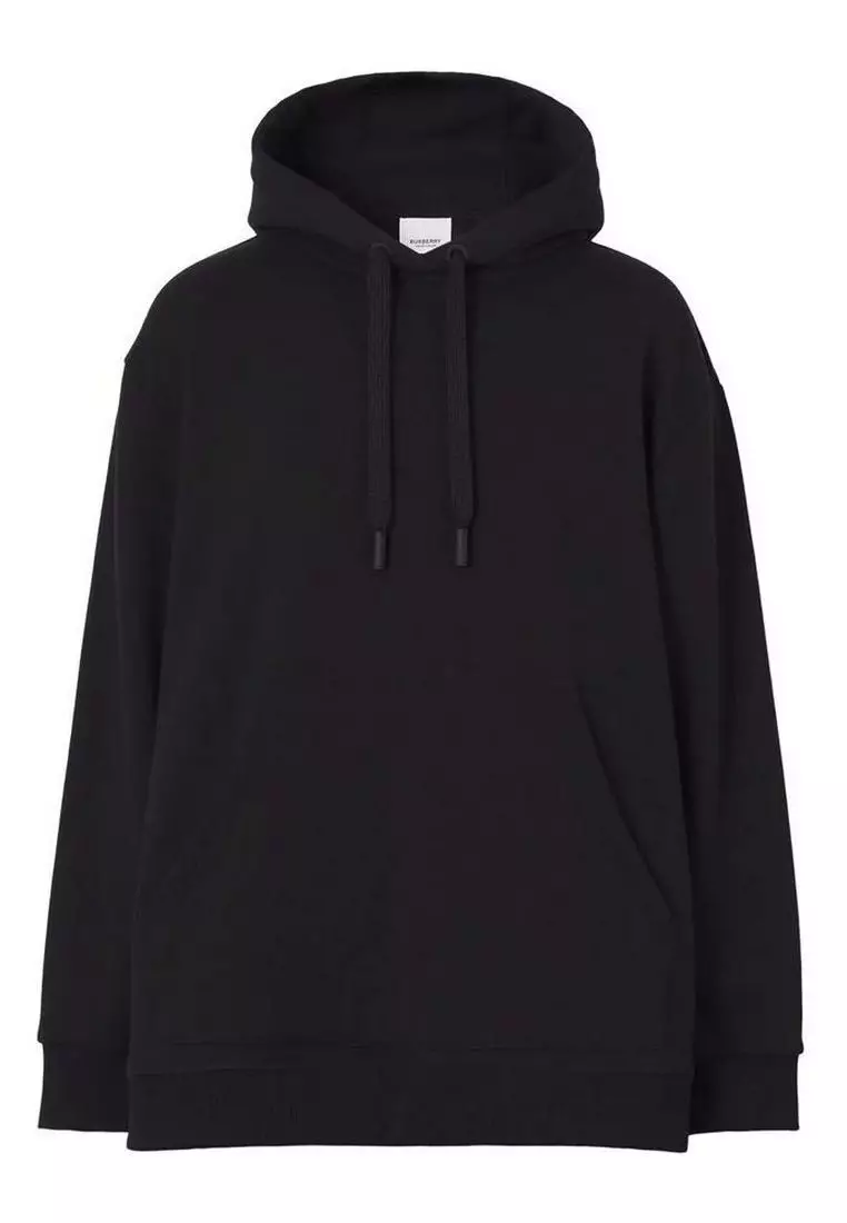 Burberry Burberry Oversized Check Panel Hoodie in Black 2024 Buy