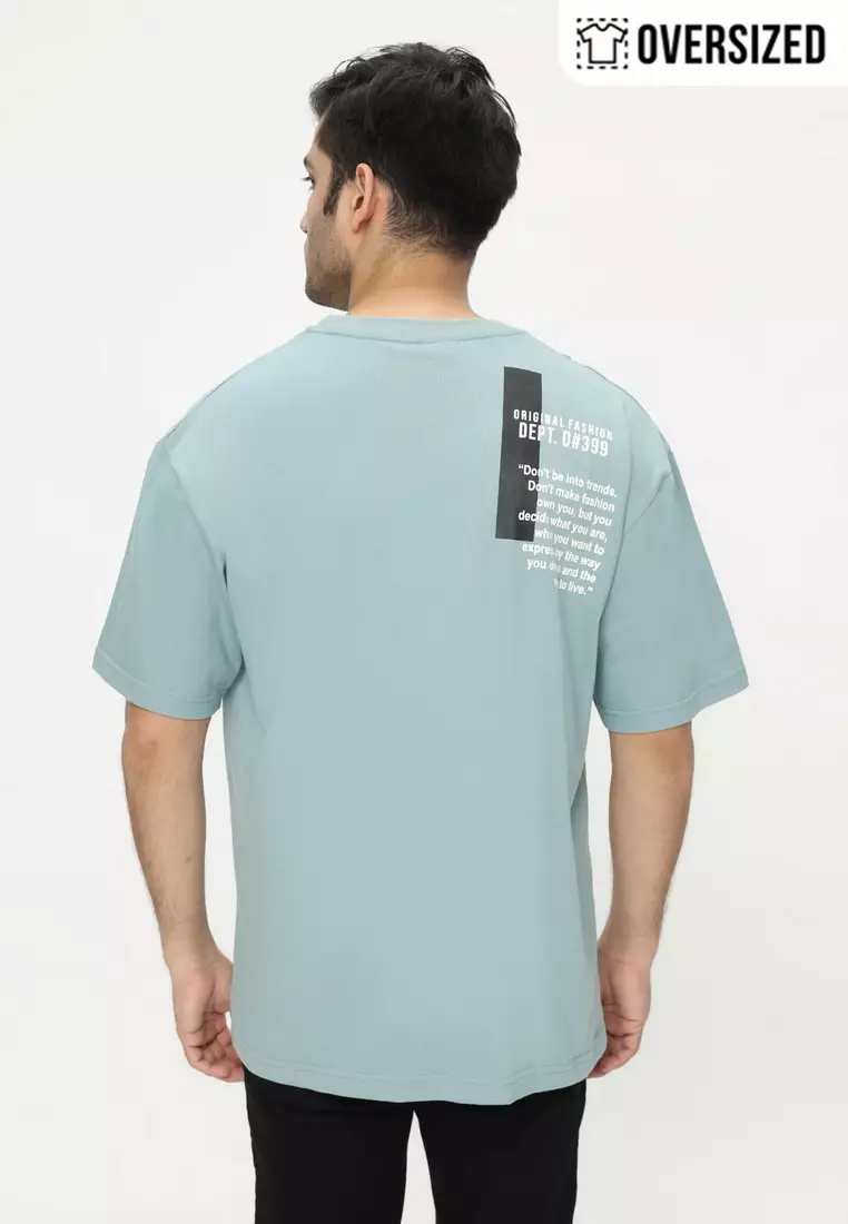 NX T-Shirt Cotton Combed Tebal Oversized Pria 2079370491