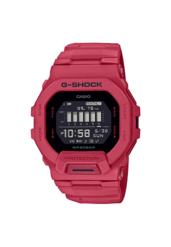 CASIO red Casio G-Shock Red Resin Strap Unisex Watch GBD-200RD-4DR 0FAF5AC81510BDGS_1