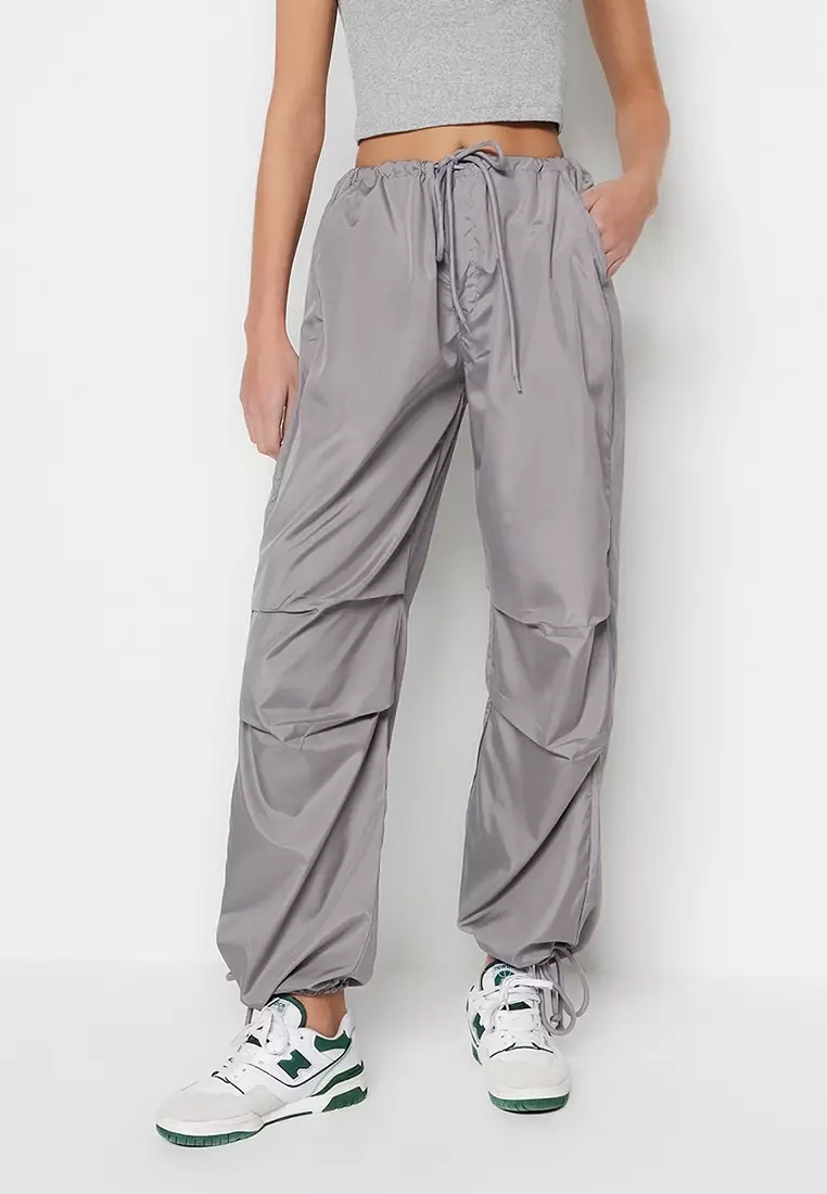 High waist sales reflective trousers