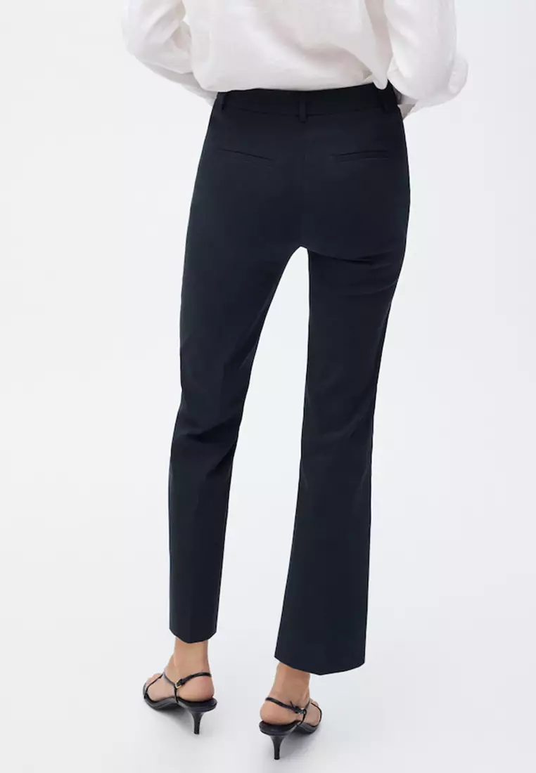 Straight-Cut Crop Trousers