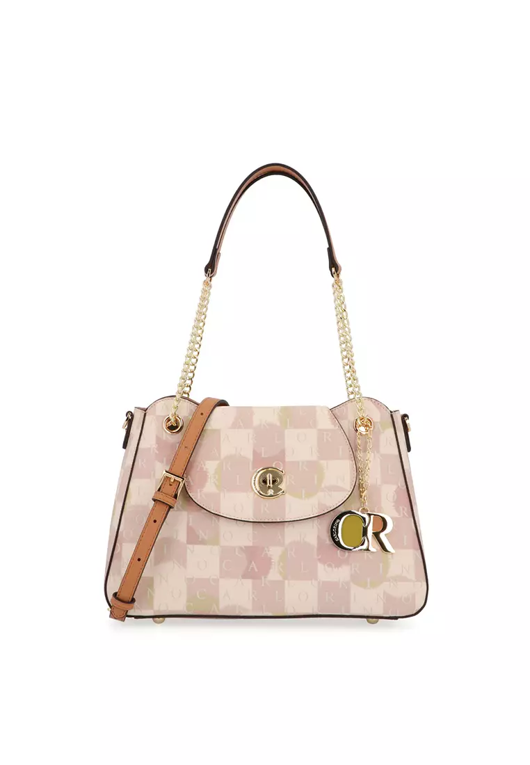 Buy Carlo Rino Sand Pastel Palette Chain Link Shoulder Bag 2024