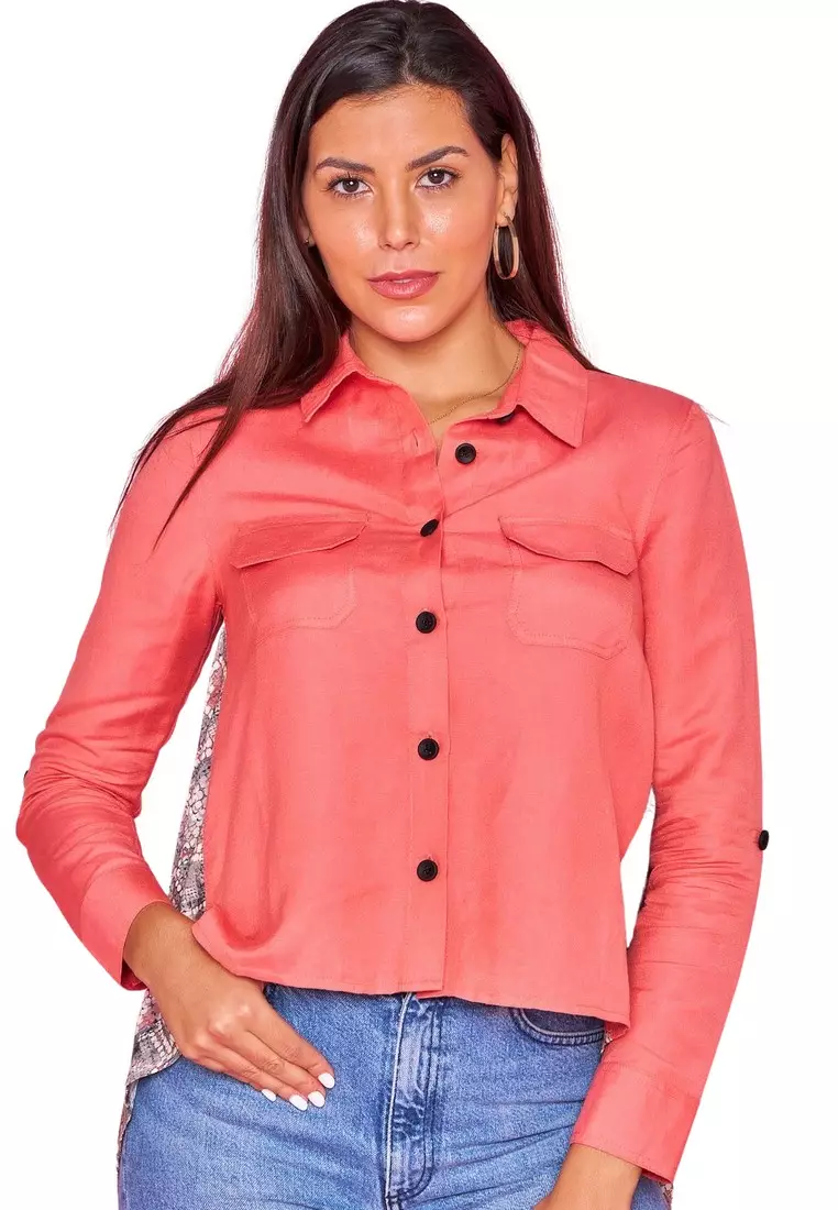 Buy Zabt by Red Cheri High Low Printed Casual Shirt 2024 Online