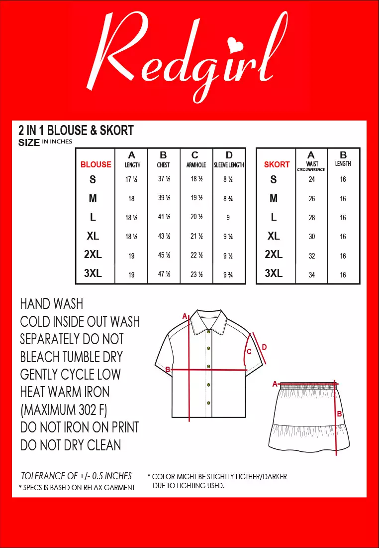 Linen Wrinkles Short Sleeves Blouse/Skirt