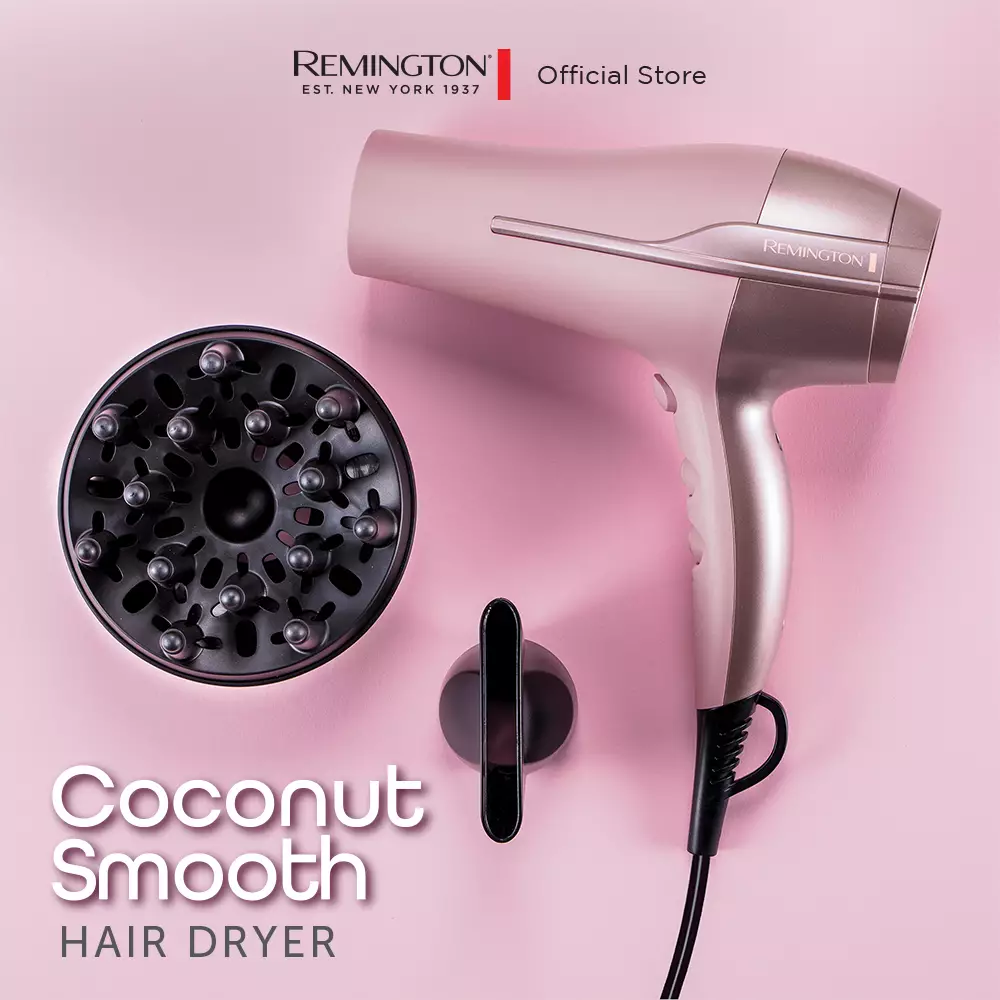 Remington Hairdryer / Pengering Rambut Coconut Smooth D5901