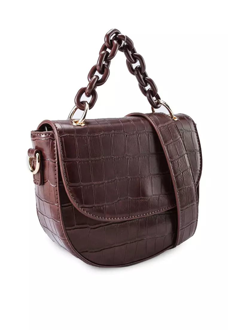 Buy Red s Revenge Cara Croc Chain Link Top Handle Bag 2024 Online