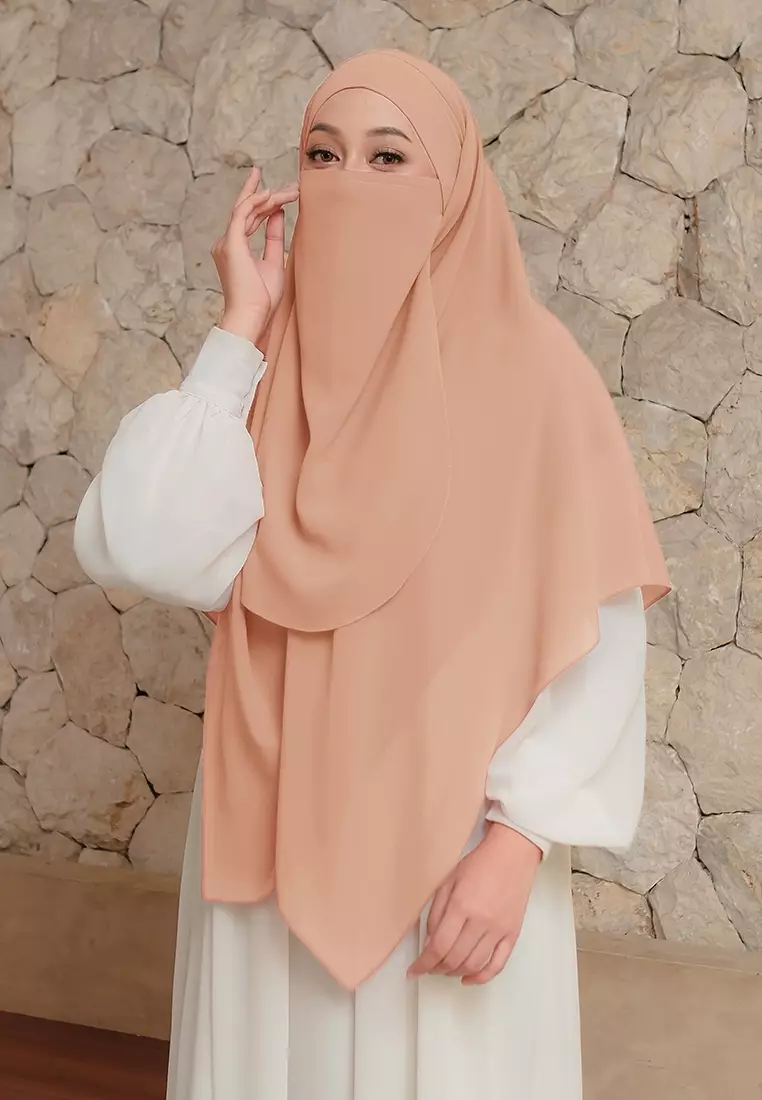 KHIBAN KHAIRA MAGNET PLUS NIQAB - LIGHT PEACH