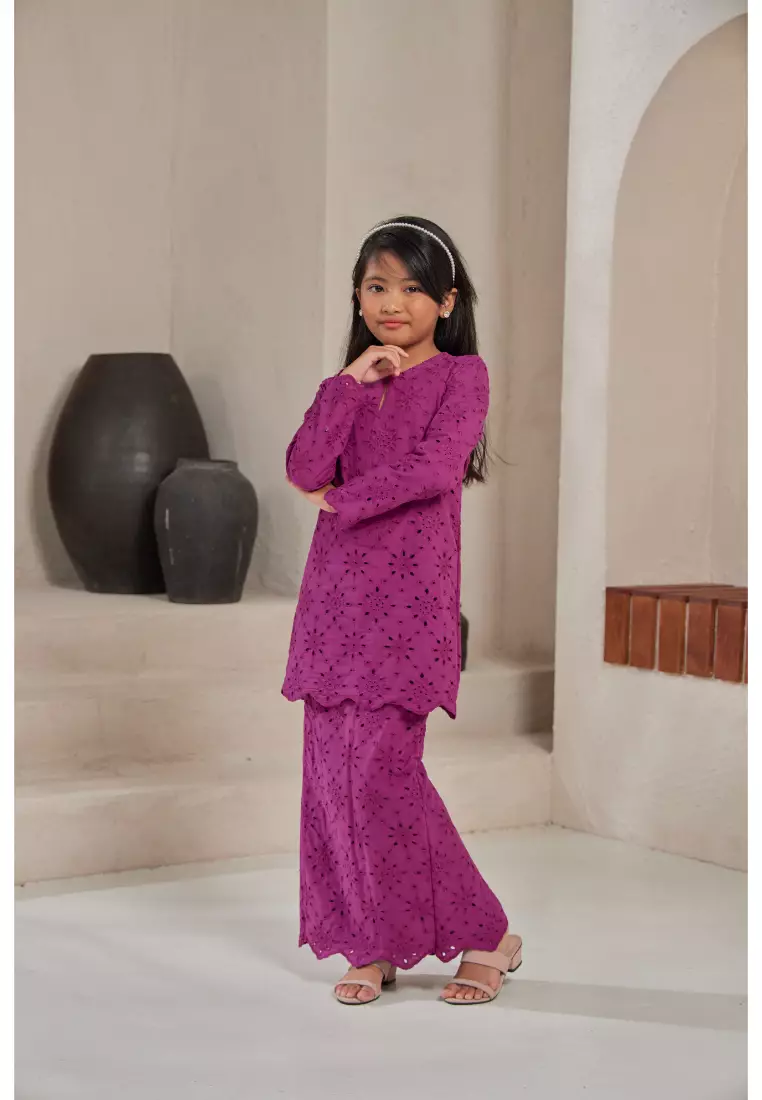 Kurung Moden Sulaman Kasih Evelyn For Kids