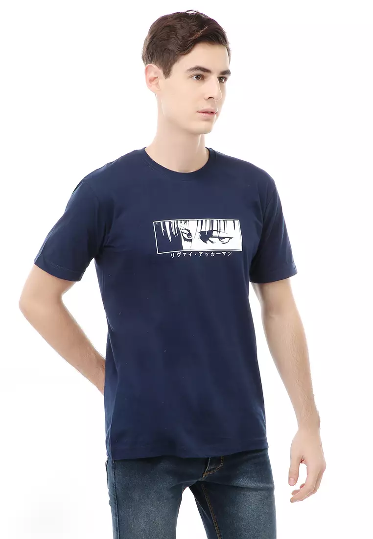 Jack T-Shirt Atasan Kasual Kaos Pria Anime Short Sleeve Material Cotton ORIGINAL - Navy