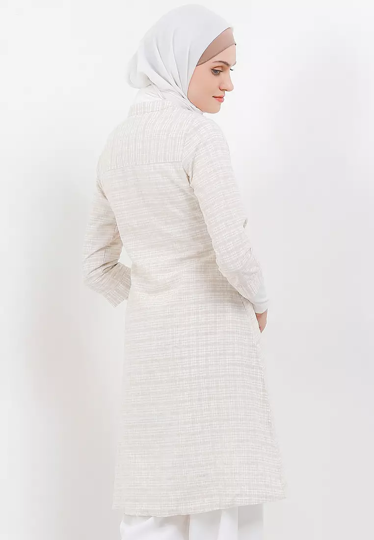 Jual AZZAR Samire Tunic In Cream And Beige Original 2026 | ZALORA ...