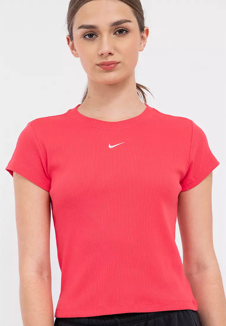 Tight Ribbed Short-Sleeve T-Shirt