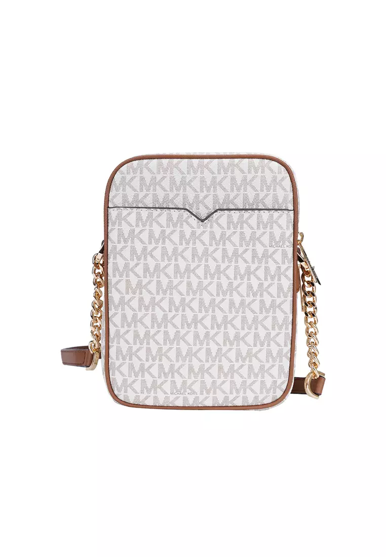 Jet Set Travel Medium Logo Crossbody Bag In Vanilla 35F1GTVC2B