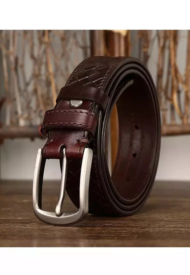 Vintage Woven Cowhide Belt