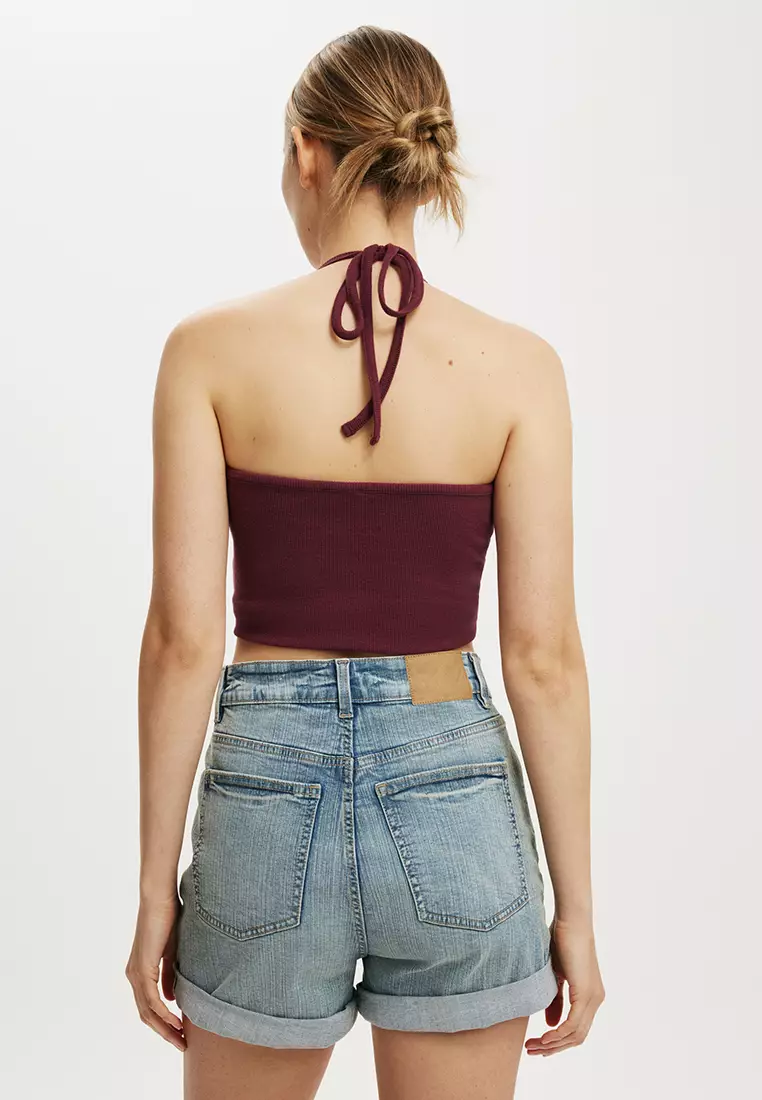 High Rise Classic Stretch Denim Shorts