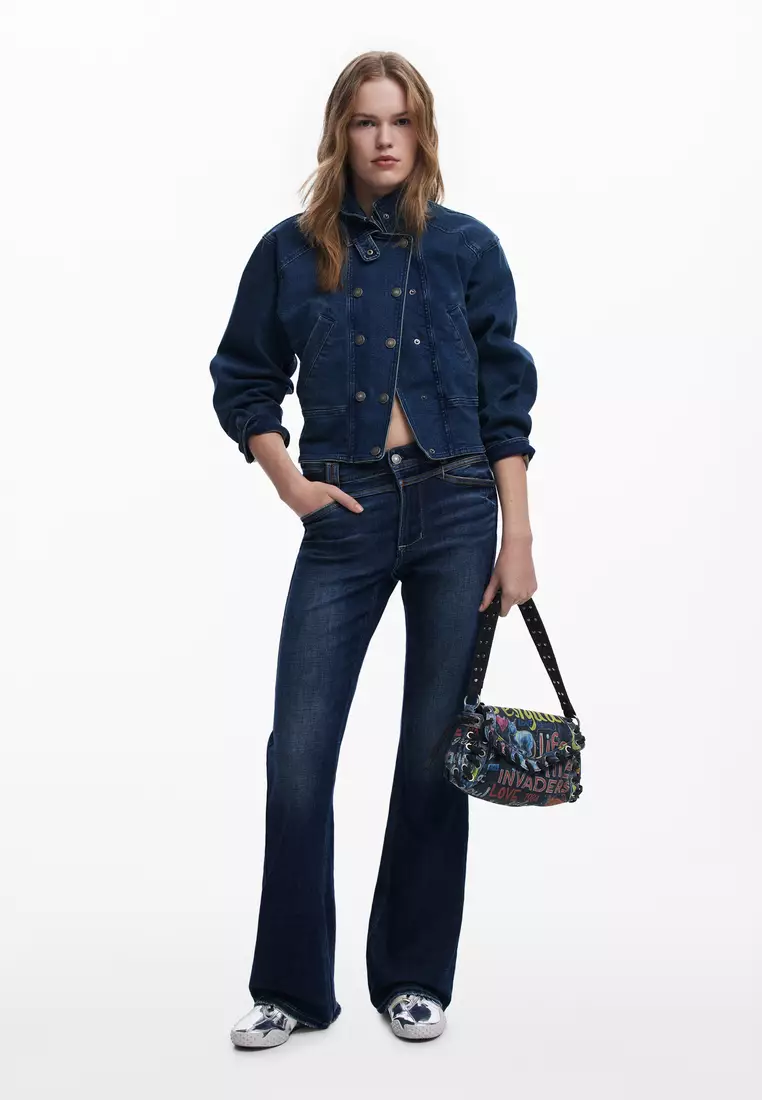 Baguette-style crossbody bag