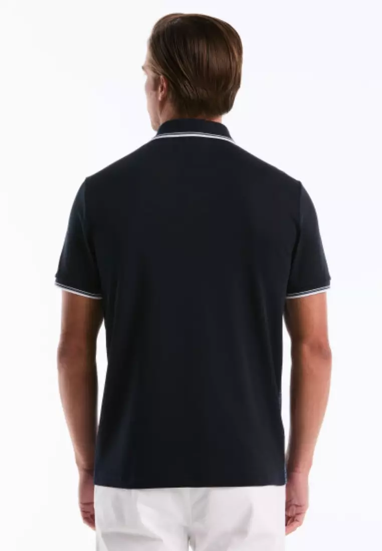 Ditsy Floral Print Interlock Polo