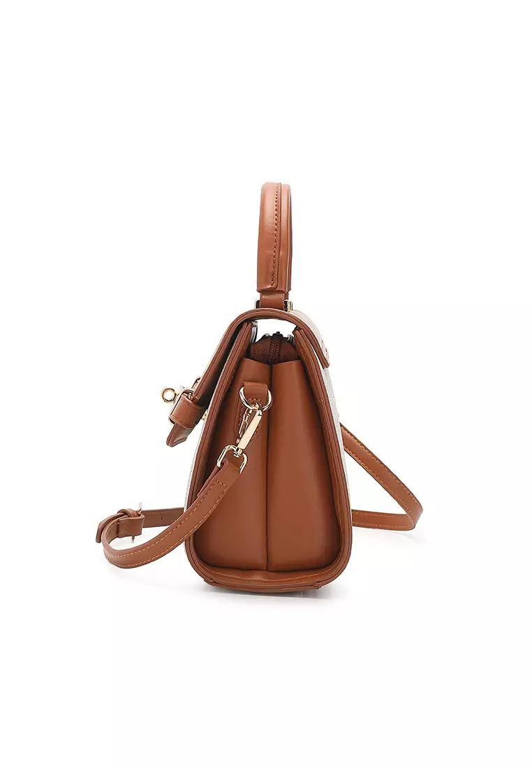 Women's Top Handle Bag / Sling Bag / Crossbody Bag / Shoulder Bag - Off White