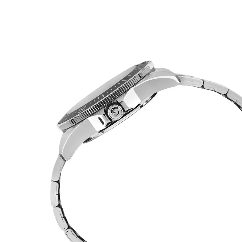 Jam Tangan Pria Alexandre Christie AC 6676 MA BSSLB Men Automatic Baby Blue Dial Stainless Steel Strap