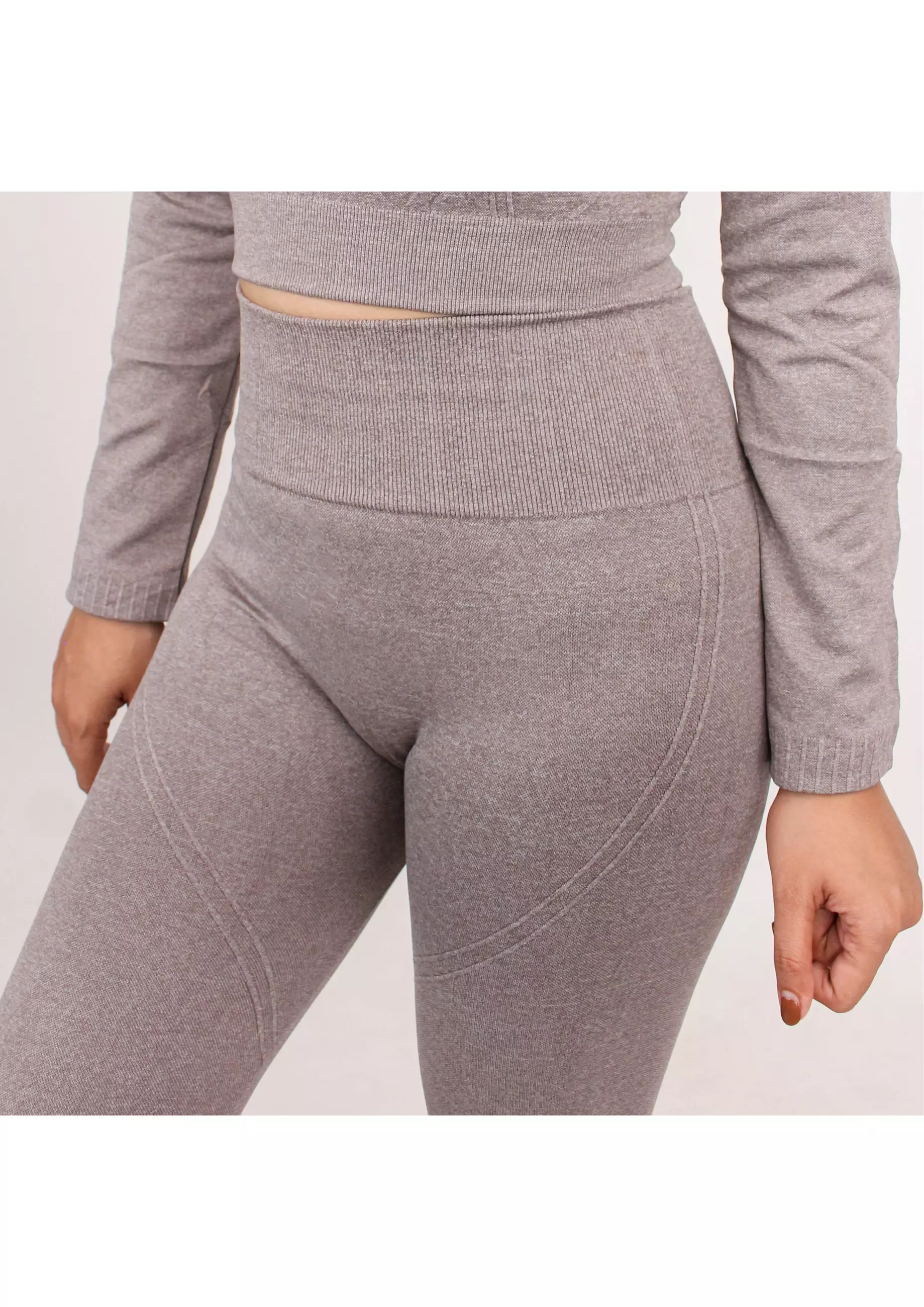 YouHave ( You’ve ) Setelan Set Pakaian Olahraga Crop Top Lengan Panjang Sport Bra Senam Aerobik Zumba Yoga Gym Fitness Sportwear Set Wanita Perempuan Y00004