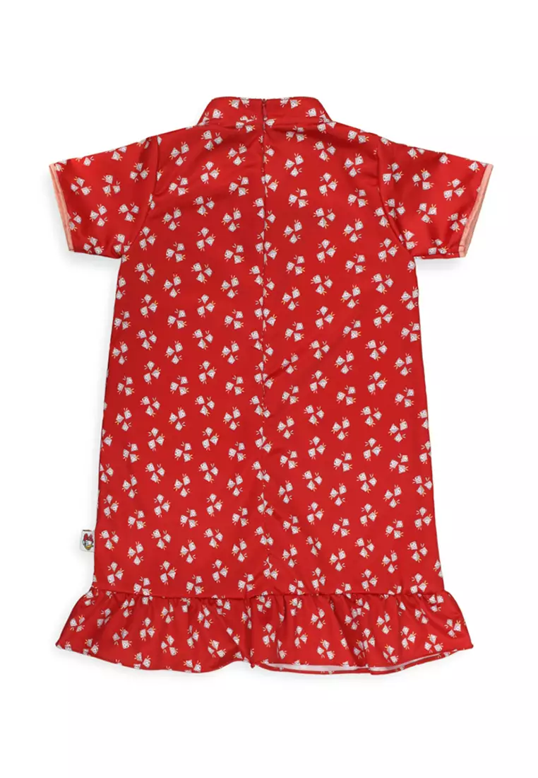 Dress cheongsam Anak Red/ Daisy Little Star