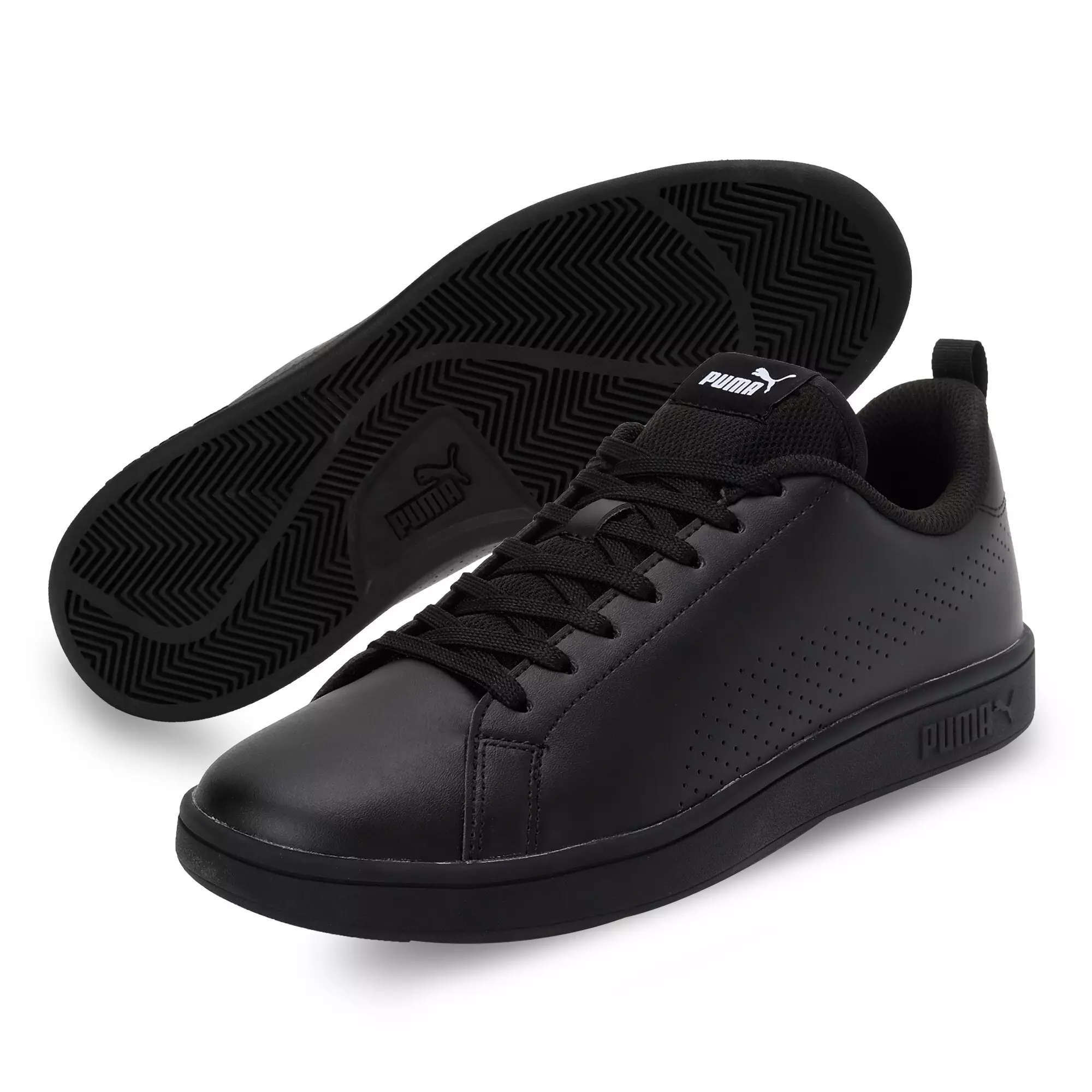 PUMA Smash Ace Trainers Unisex Black-White