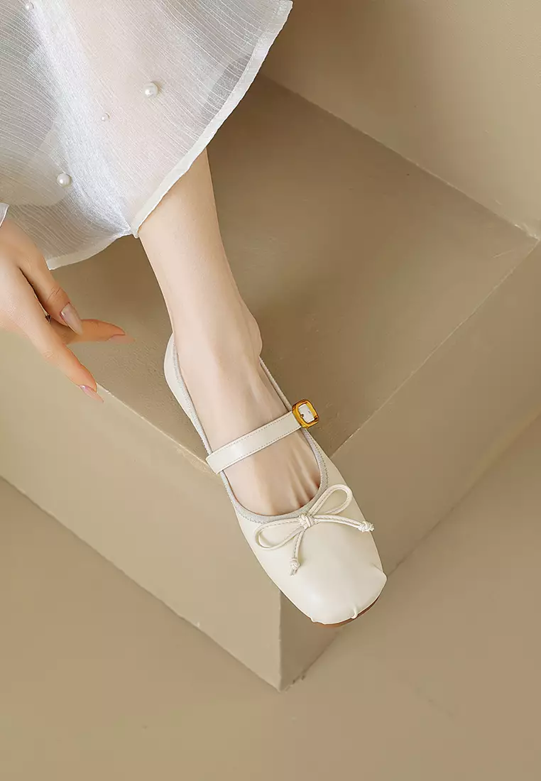 Bow Round toe Strap Flat Shoes WW222-6