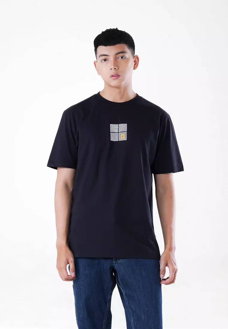 Famo Men's T-Shirt Short Sleeve Cotton Square Regular Fit OL-C250324